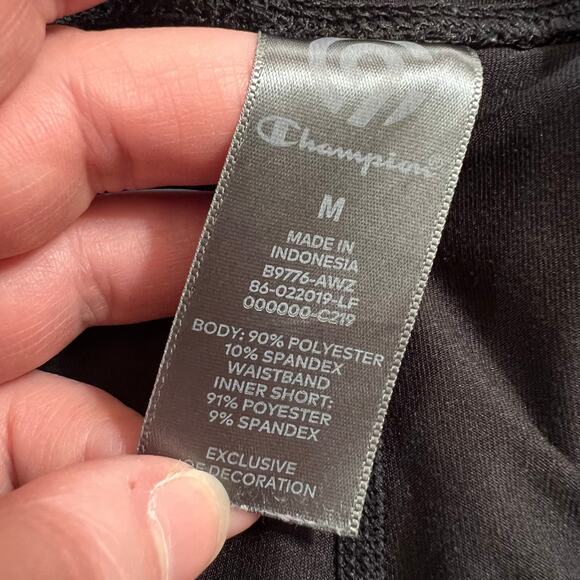 C9 Champion Womens Athletic Workout Summer Shorts Lined Black White Medium - Picture 6 of 7